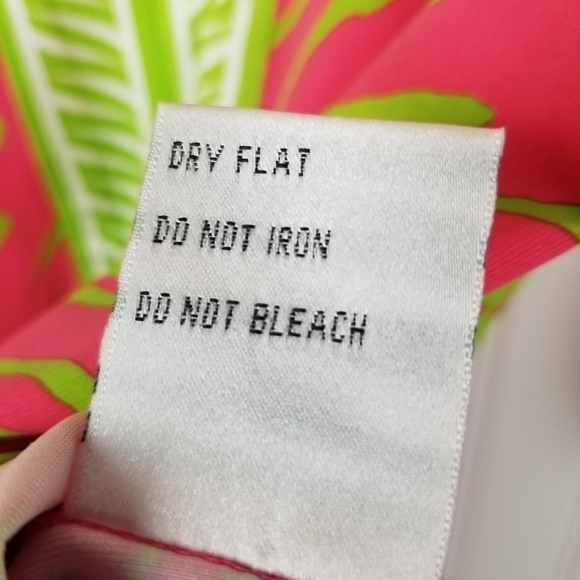 Tracy Negoshian Dress Keyhole Neckline Preppy Loose Retro Neon Print Cap Pocket - Picture 10 of 11